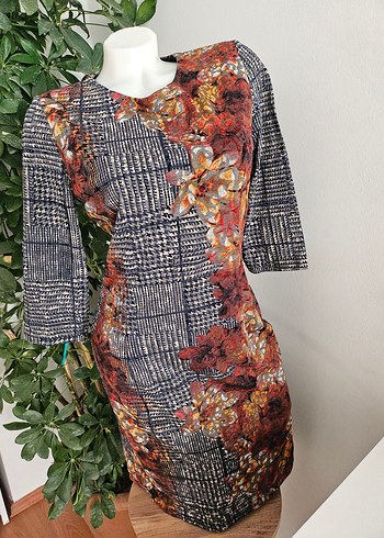 Desenli Bohem Elbise - Görsel 2