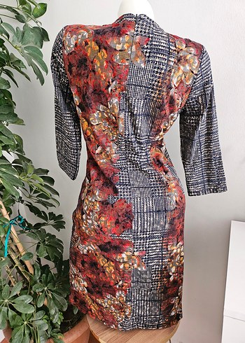 Desenli Bohem Elbise - Görsel 4