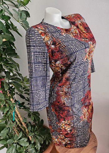 Desenli Bohem Elbise - Görsel 3