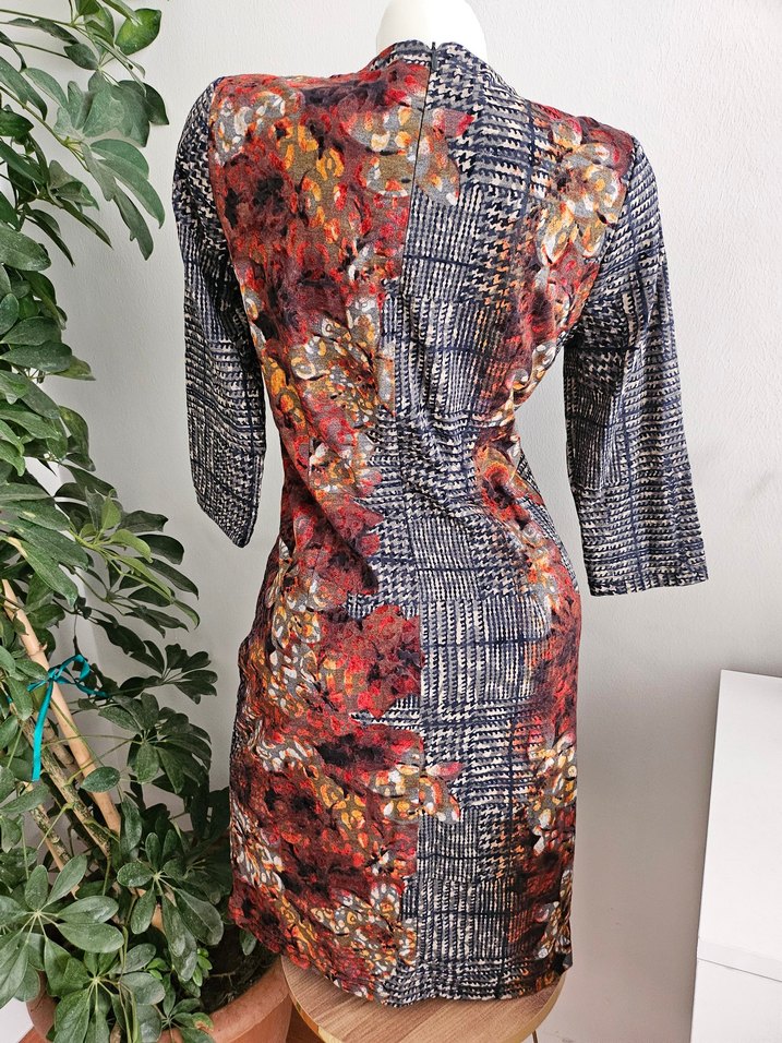 Desenli Bohem Elbise - Görsel 4