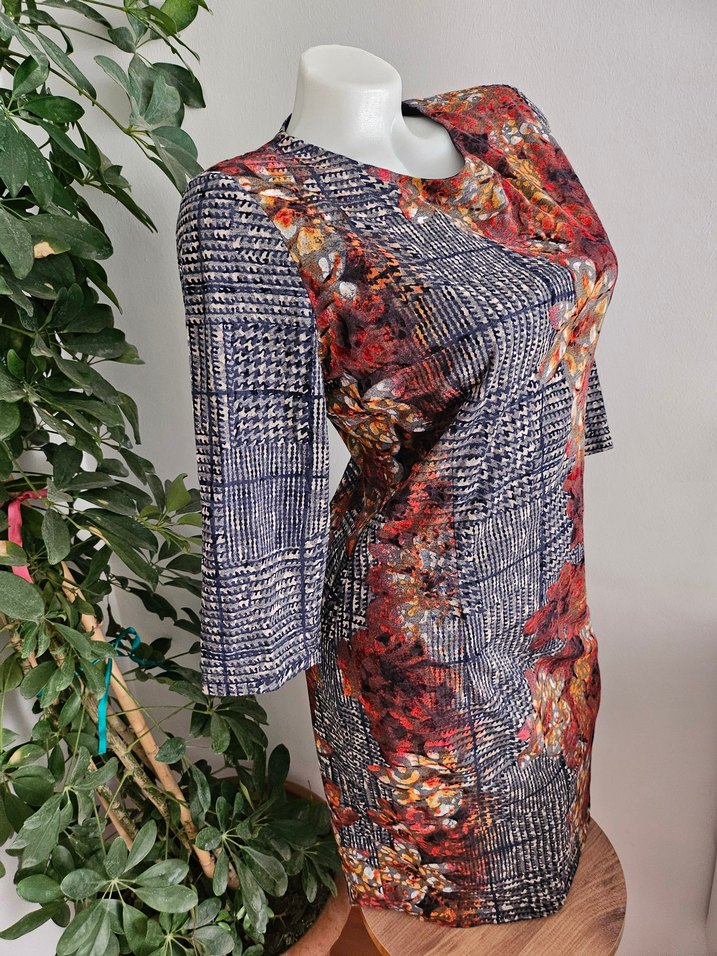 Desenli Bohem Elbise - Görsel 3