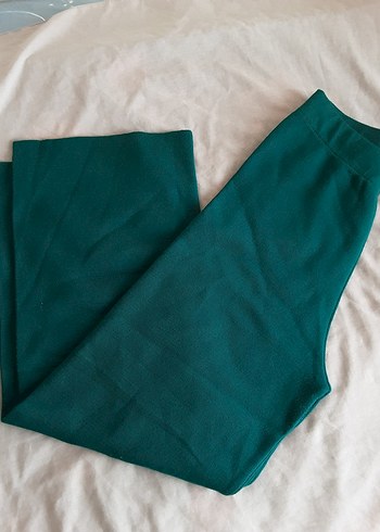 Kadın Ördek başı yeşili triko Pantolon