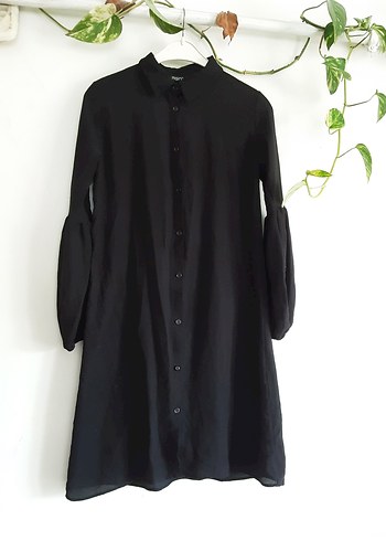 Düğmeli Siyah Tunik
