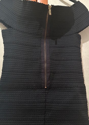 s Beden siyah Renk Siyah Midi Strappy Gövdeye Oturan Kadın Elbise