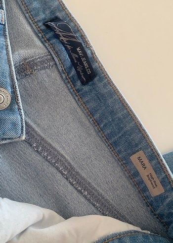 Günlük Rahat Mavi Kadın Denim Pantolon - Görsel 3
