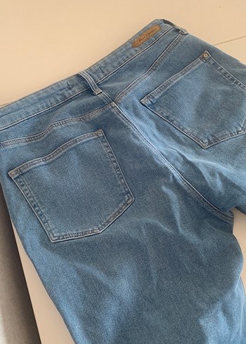 Günlük Rahat Mavi Kadın Denim Pantolon - Görsel 6