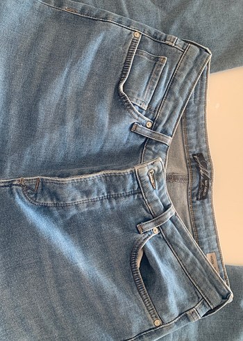 Günlük Rahat Mavi Kadın Denim Pantolon - Görsel 2