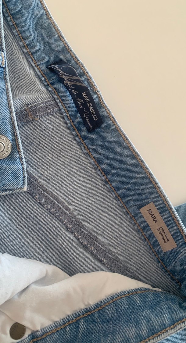 Günlük Rahat Mavi Kadın Denim Pantolon - Görsel 3
