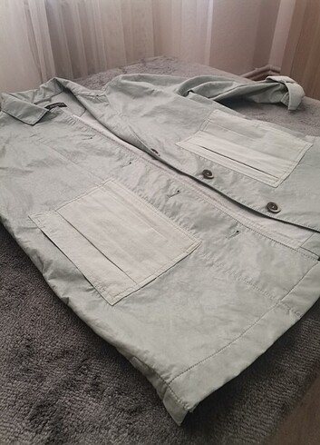 Zara xs su yeşili deri ceket 