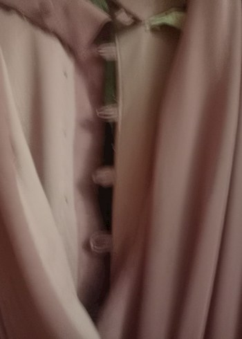 Pembe Drapeli Uzun Kollu Abiye - Görsel 6