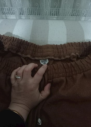 kadın kışlık beli lastikli normal kesim pantol - Görsel 2