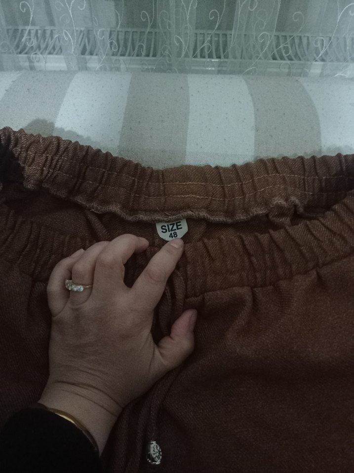 kadın kışlık beli lastikli normal kesim pantol - Görsel 2