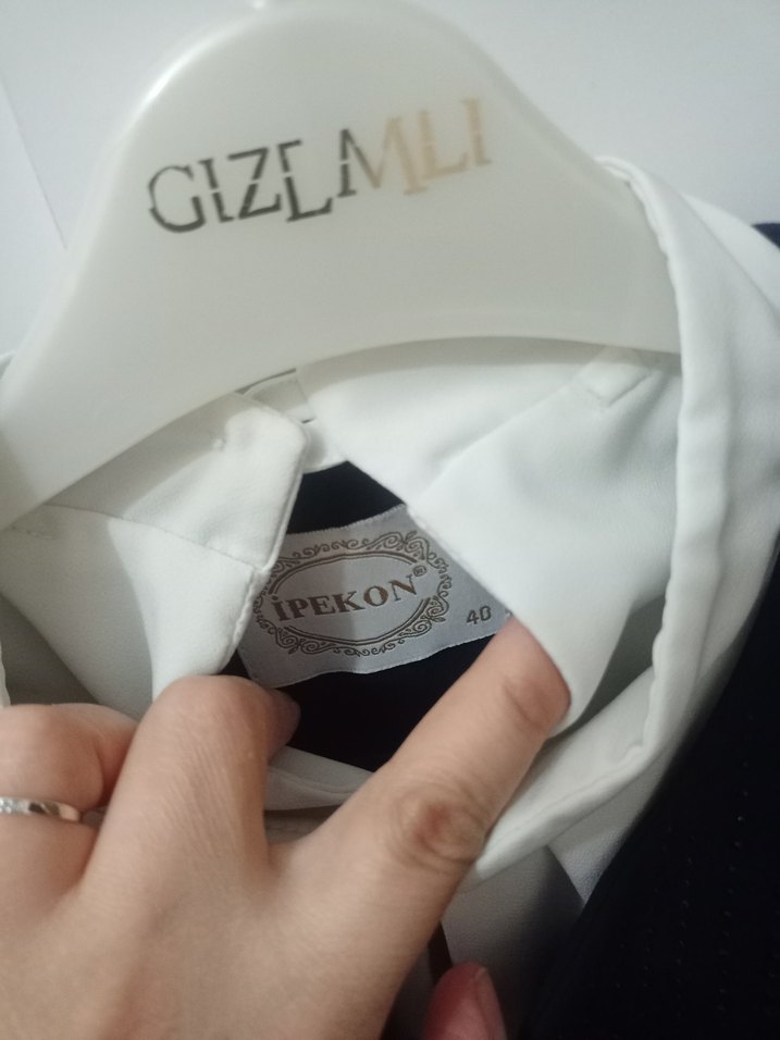 Yüksek Yakalı Beyaz Midi Kadın Yelek - Görsel 4