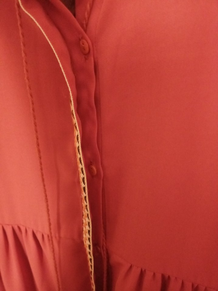 Püsküllü Nakışlı Uzun Pembe Tunik - Görsel 4