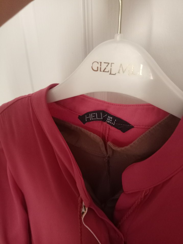 Püsküllü Nakışlı Uzun Pembe Tunik - Görsel 3