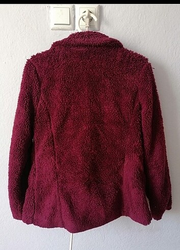 s Beden Peluş bordo ceket 