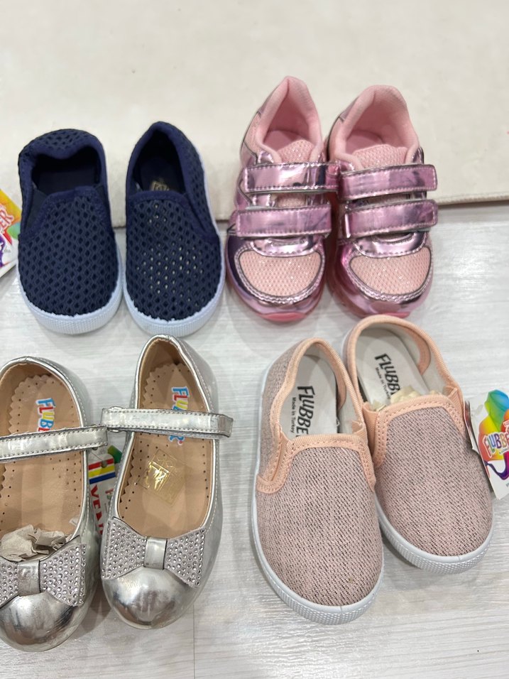 Renkli Kız Çocuk Sneakers - Cırt Cırtlı - Görsel 3