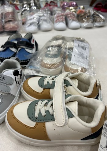 Çocuk Çok Renkli Sneakers Velcro Bantlı - Görsel 4