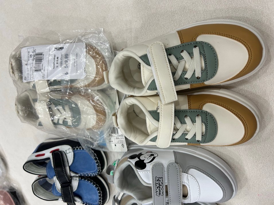 Çocuk Çok Renkli Sneakers Velcro Bantlı - Görsel 3