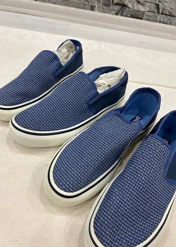 Mavi Gri Bağcıksız Erkek Günlük Ayakkabı - Görsel 3