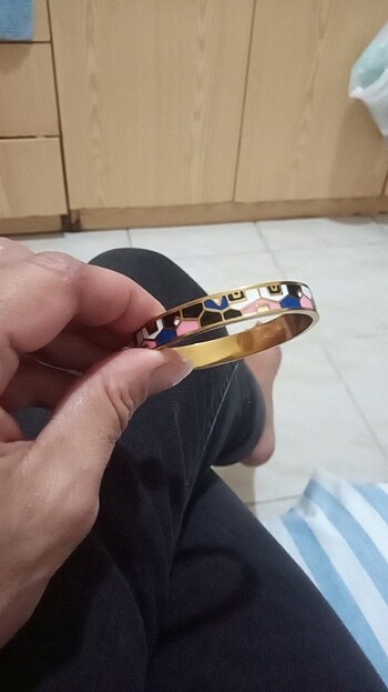 Diğer Mineli çok renkli kelepçe çelik bilezik