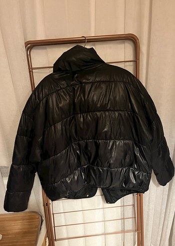 Siyah puffer Kadın Mont - Görsel 3