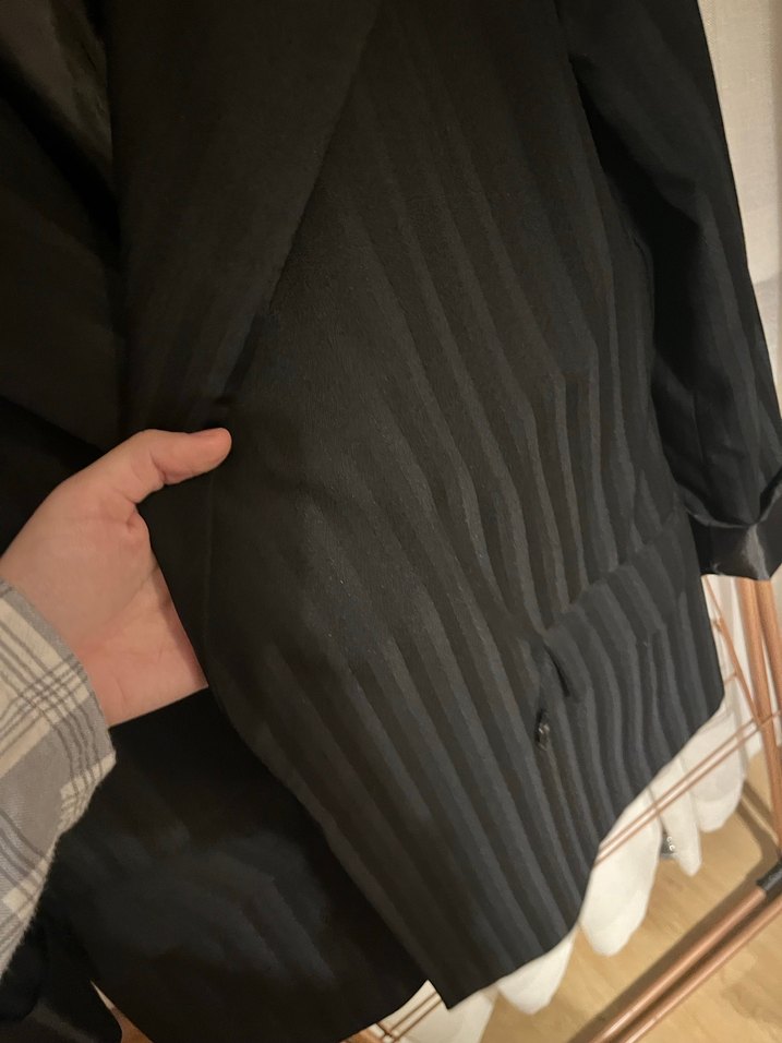 Siyah Düğmeli Kadın Ofis Blazeri - Görsel 2