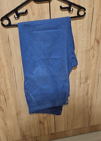 Mavi Bel Detaylı Erkek Kot Pantolon
