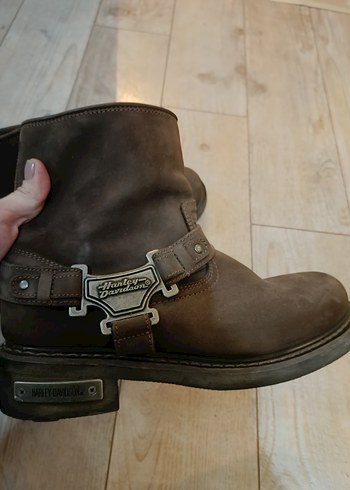 Harley Davidson Kahverengi Deri Biker Bot - Görsel 4
