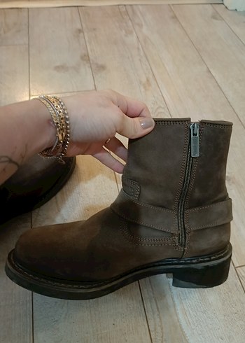 Harley Davidson Kahverengi Deri Biker Bot - Görsel 7