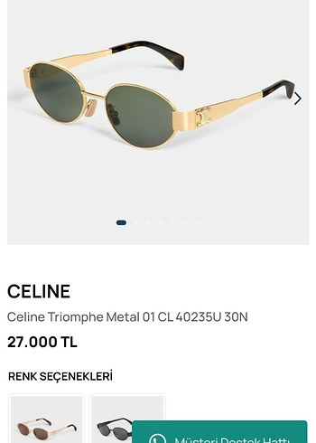 Celine Triomphe Kadın Güneş gözlüğü - Görsel 8