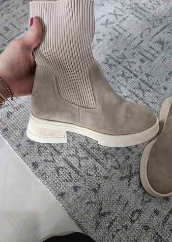 Tergan kadın suet bot - Görsel 4