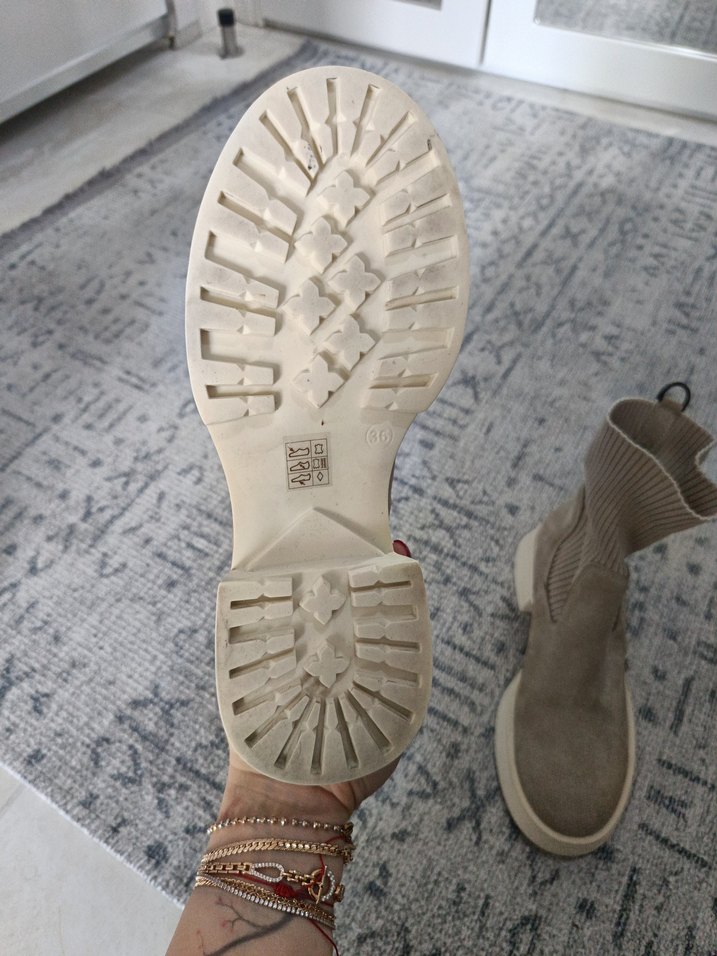 Tergan kadın suet bot - Görsel 5