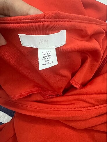 xs Beden turuncu Renk H&M Elbise
