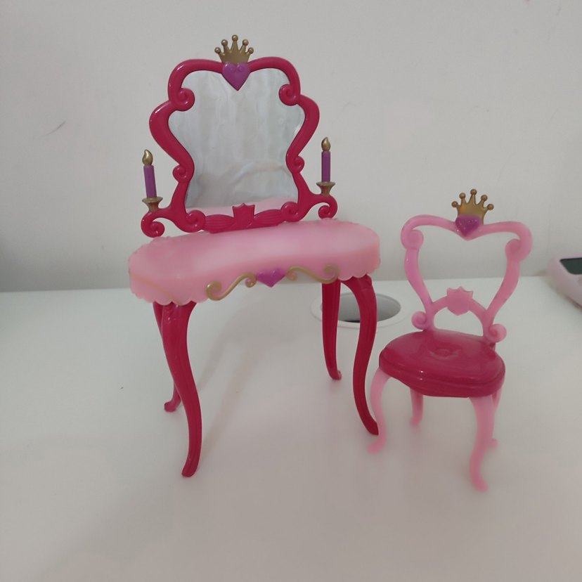 Pembe Çocuk Şifonyer ve Aynalı Masa - Görsel 2