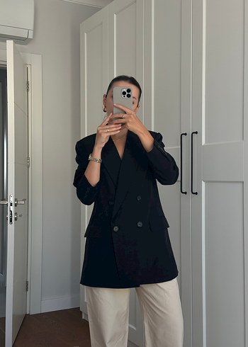Siyah Kadın Blazer Ceket