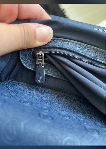 Vakko Mavi Süet Tokalı Kadın Çanta - Görsel 6