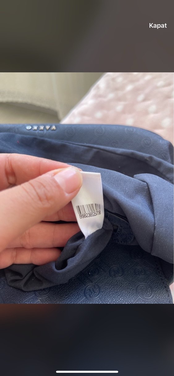 Vakko Mavi Süet Tokalı Kadın Çanta - Görsel 4