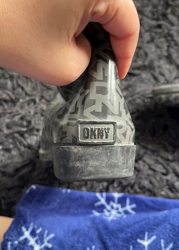 Gri Desenli Topuklu Yağmur Çizmesi - Görsel 4