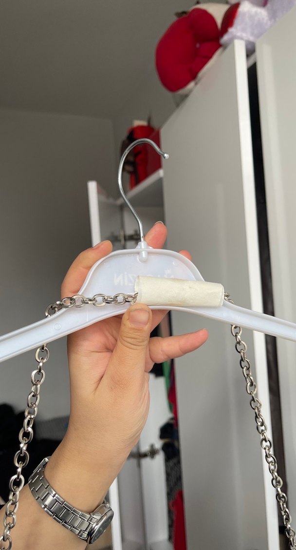 Kırmızı Deri Zincir Detaylı Kadın Çanta - Görsel 5