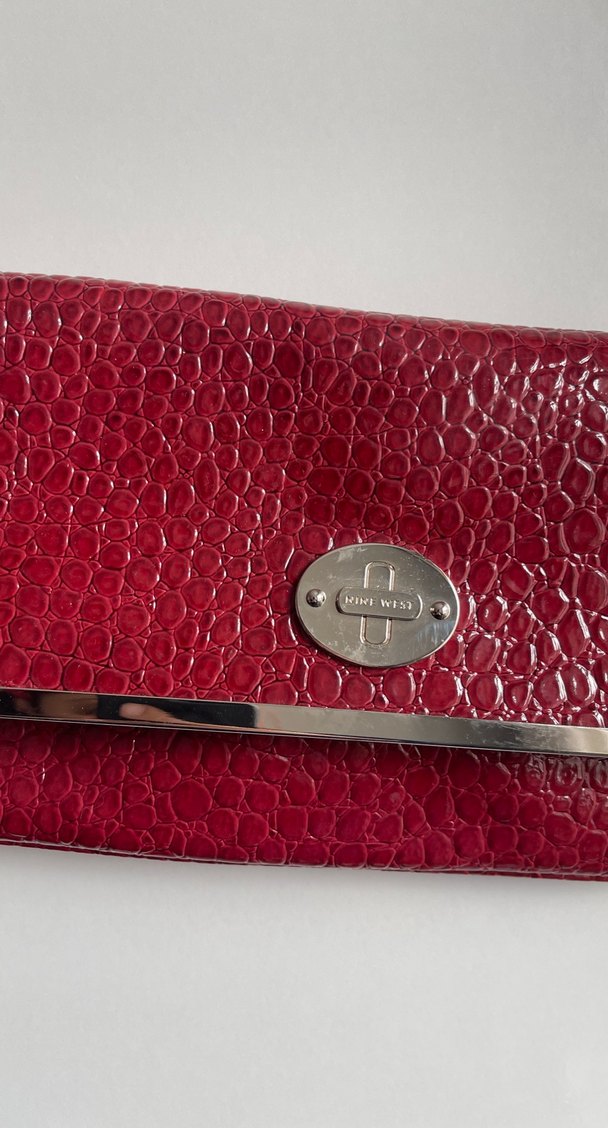 Kırmızı Deri Zincir Detaylı Kadın Çanta - Görsel 2