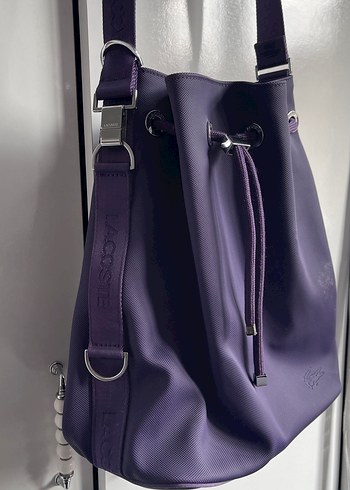 Mor Deri Kadın Çanta - Minimalist ve Kemer Detaylı - Görsel 2