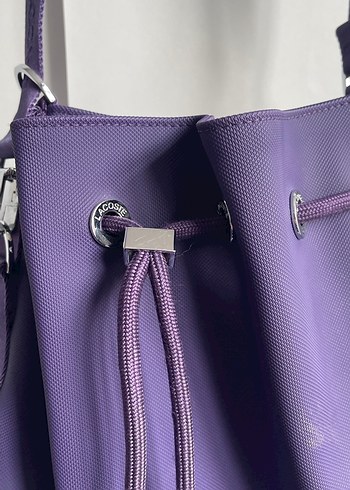 Mor Deri Kadın Çanta - Minimalist ve Kemer Detaylı - Görsel 4