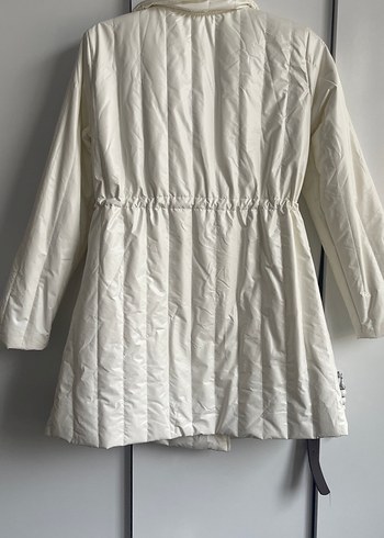 Düğmeli Beyaz  Kadın Ceket - Görsel 5