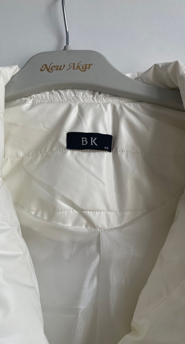 Düğmeli Beyaz  Kadın Ceket - Görsel 2