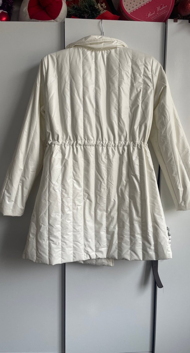 Düğmeli Beyaz  Kadın Ceket - Görsel 5