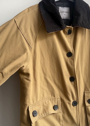 Düğmeli Bej Kadın Ceket - Görsel 3