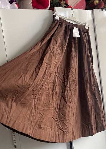 Drapeli Kahverengi Manuka etek - Görsel 3