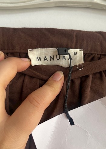 Drapeli Kahverengi Manuka etek - Görsel 5