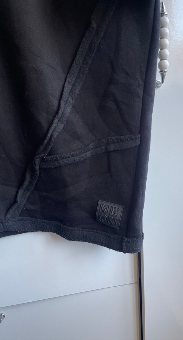 Kapüşonlu Siyah Uzun Kadın Kaban - Görsel 3